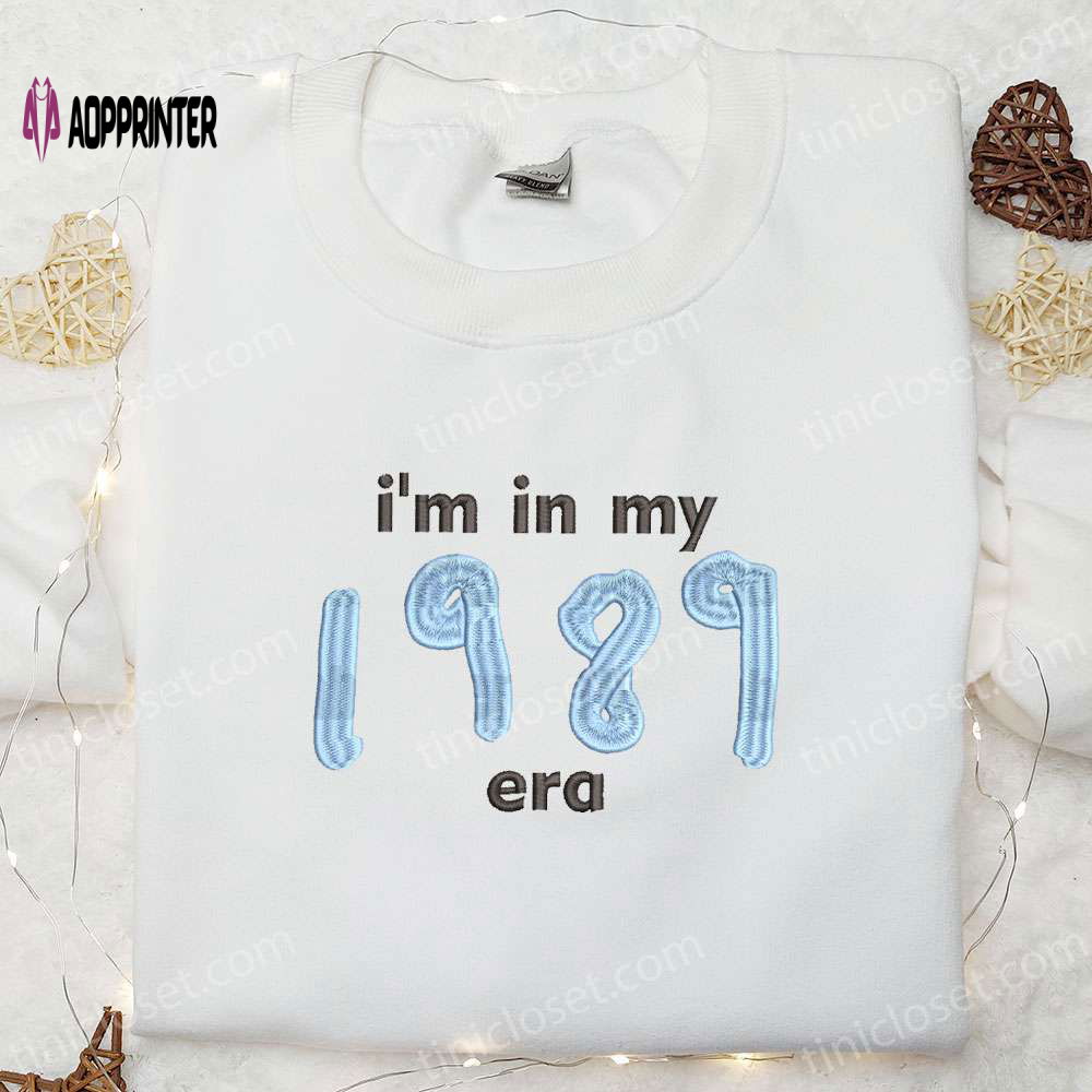 Vintage 1989 Era Embroidered Shirt & Celebrity Hoodie: Perfect Music Gift for Fans Vintage 1989 Era Embroidered Shirt & Celebrity Hoodie: Perfect Music Gift for Fans