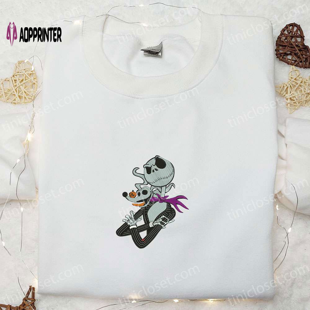 Jack Skellington Embroidered Sweatshirt: Nightmare Before Christmas Hoodie – Perfect Gift for Halloween Lovers Jack Skellington Embroidered Sweatshirt: Nightmare Before Christmas Hoodie – Perfect Gift for Halloween Lovers