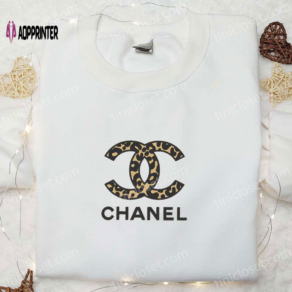 Leopard Chanel Logo Embroidered Shirt & Hoodie: Best Gift Idea for Fashion Lovers Leopard Chanel Logo Embroidered Shirt & Hoodie: Best Gift Idea for Fashion Lovers