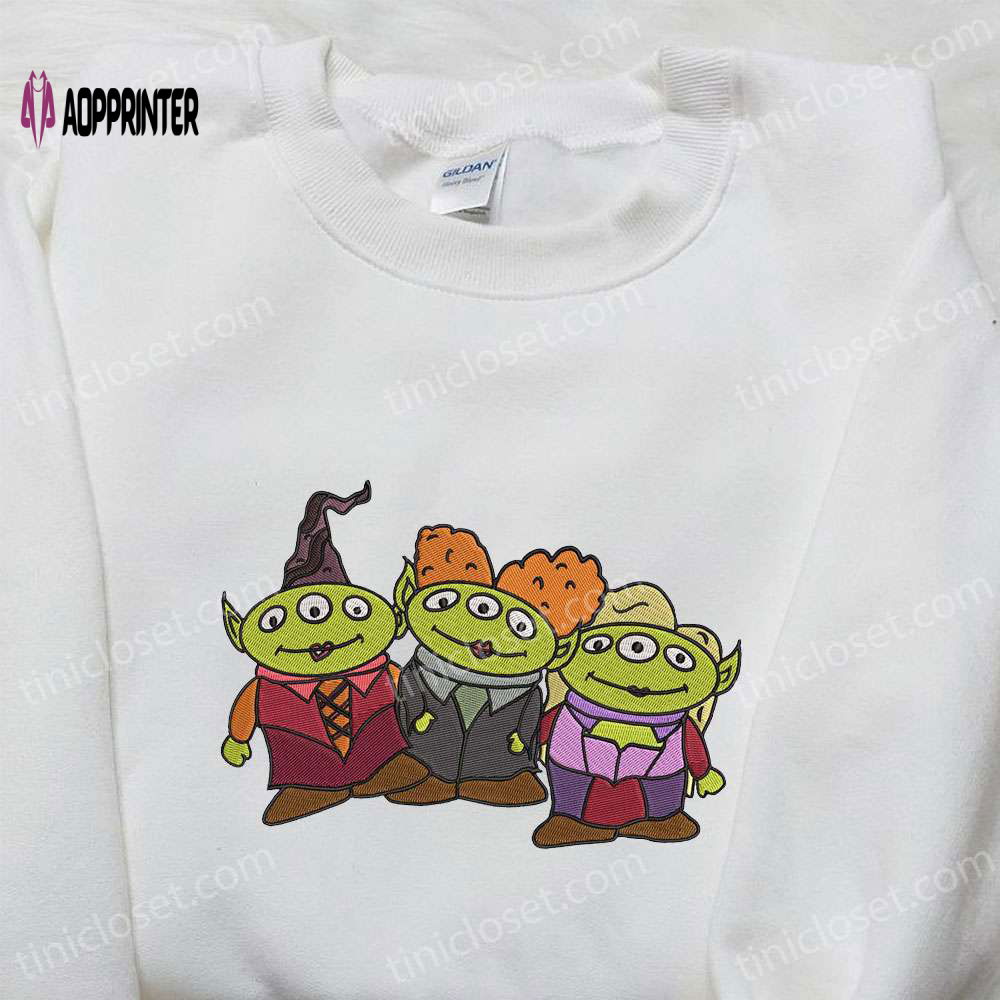 Little Green Aliens Halloween Embroidered Shirt – Best Family Halloween Gift Little Green Aliens Halloween Embroidered Shirt – Best Family Halloween Gift
