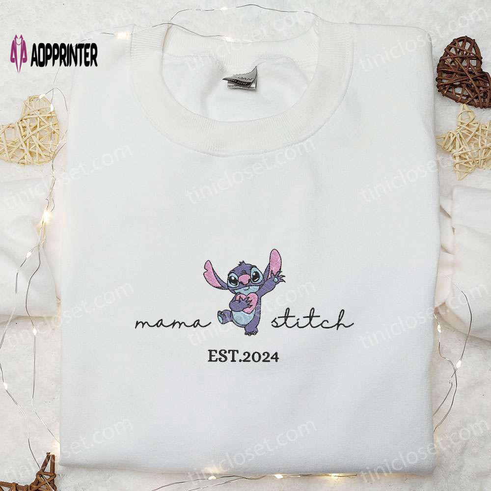 Mama Stitch Heart Embroidered Shirt & Disney Characters Hoodie: Perfect Mother s Day Gift – Shop Now! Mama Stitch Heart Embroidered Shirt & Disney Characters Hoodie: Perfect Mother s Day Gift – Shop Now!