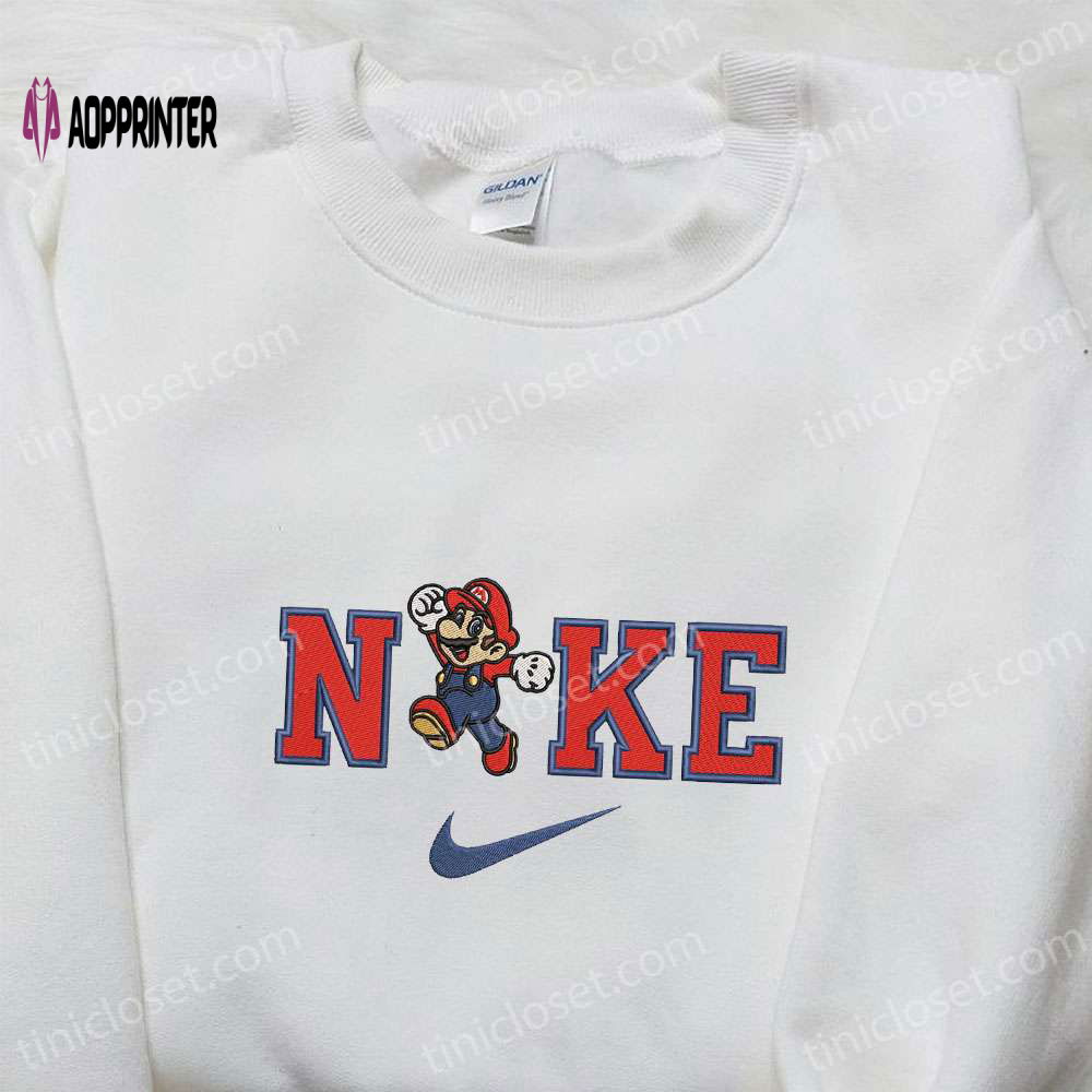 Nintendo x Nike Embroidered Shirt & Hoodie: Ultimate Video Game Characters Collection Perfect Gift Idea Nintendo x Nike Embroidered Shirt & Hoodie: Ultimate Video Game Characters Collection Perfect Gift Idea