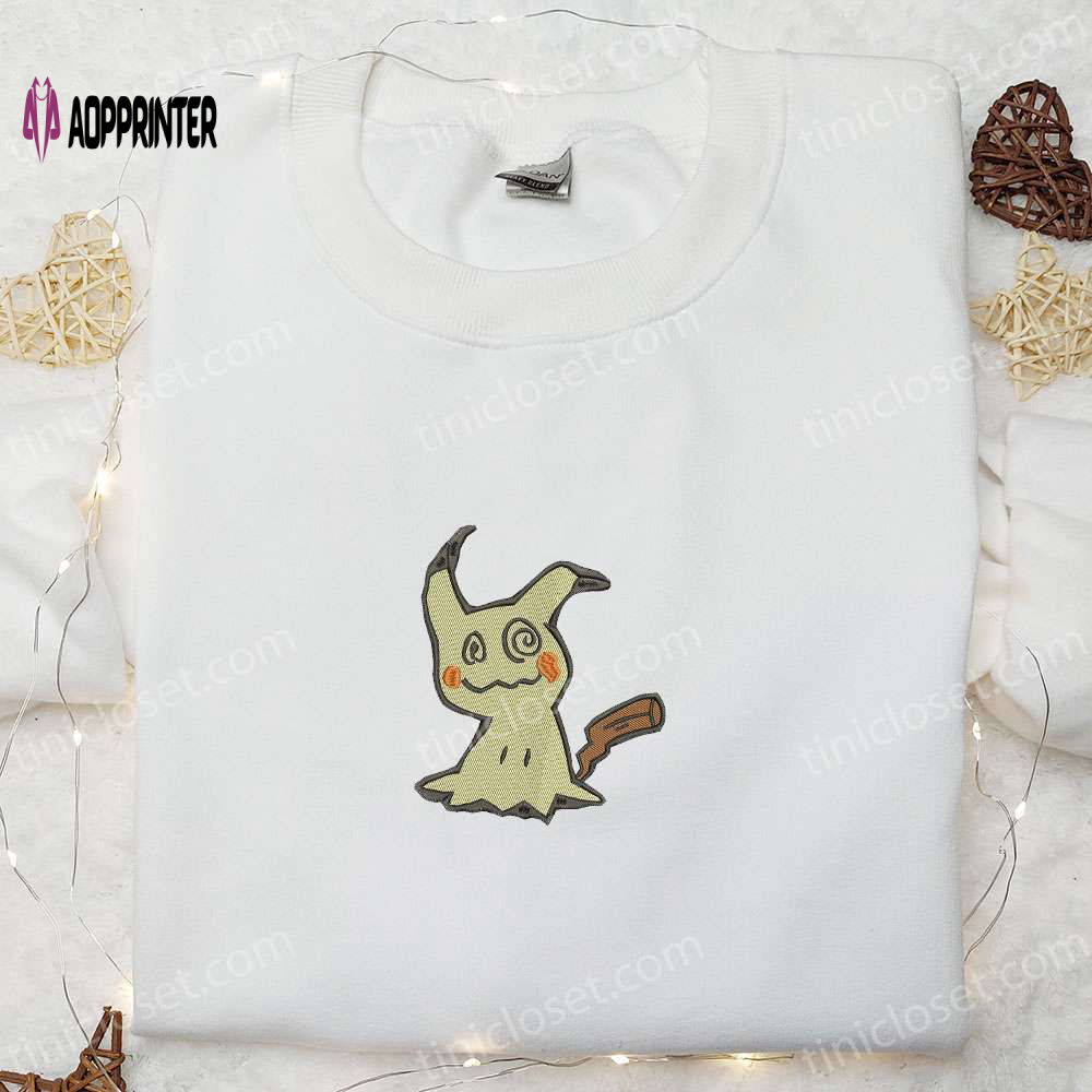 Mimikyu Pokemon Embroidered Shirt Sweatshirt & Hoodie: Anime Inspired Apparel Mimikyu Pokemon Embroidered Shirt Sweatshirt & Hoodie: Anime Inspired Apparel