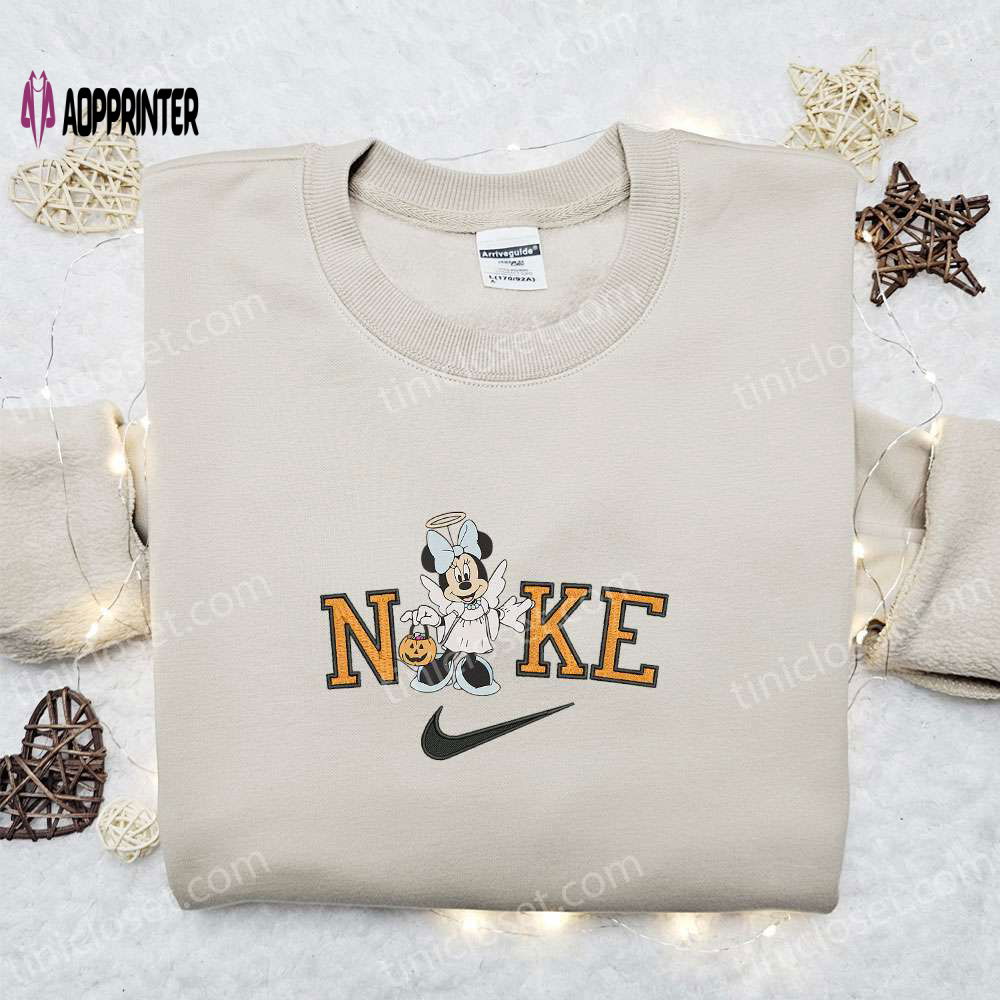 Disney Minnie Mouse Angel Halloween x Nike Sweatshirt: Best Embroidered Shirt for Halloween Gift Ideas Disney Minnie Mouse Angel Halloween x Nike Sweatshirt: Best Embroidered Shirt for Halloween Gift Ideas