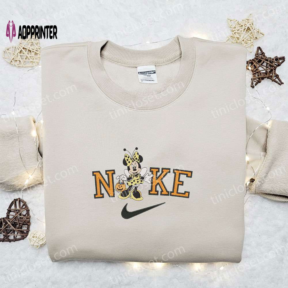 Minnie Mouse Bee Halloween x Nike Embroidered Sweatshirt Disney Characters Shirt Best Halloween Gift Ideas Minnie Mouse Bee Halloween x Nike Embroidered Sweatshirt Disney Characters Shirt Best Halloween Gift Ideas