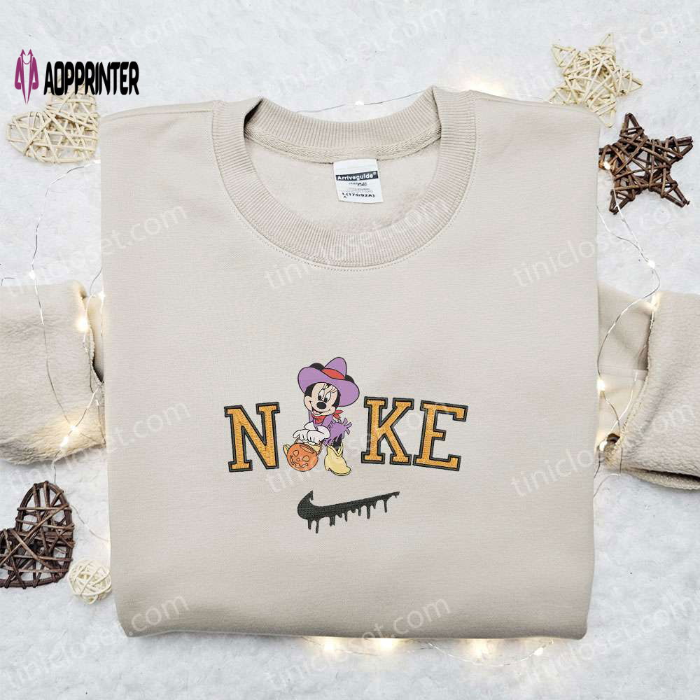 Minnie Mouse Trick or Treat Halloween x Nike Embroidered Sweatshirt – Best Disney Characters Shirt for Halloween Minnie Mouse Trick or Treat Halloween x Nike Embroidered Sweatshirt – Best Disney Characters Shirt for Halloween