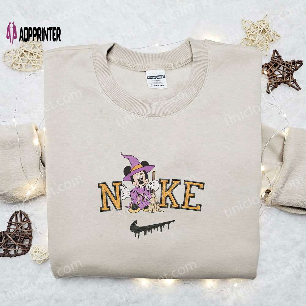 Minnie Mouse Witch Halloween x Nike Sweatshirt – Disney Characters Embroidered Shirt Best Halloween Gift Ideas Minnie Mouse Witch Halloween x Nike Sweatshirt – Disney Characters Embroidered Shirt Best Halloween Gift Ideas