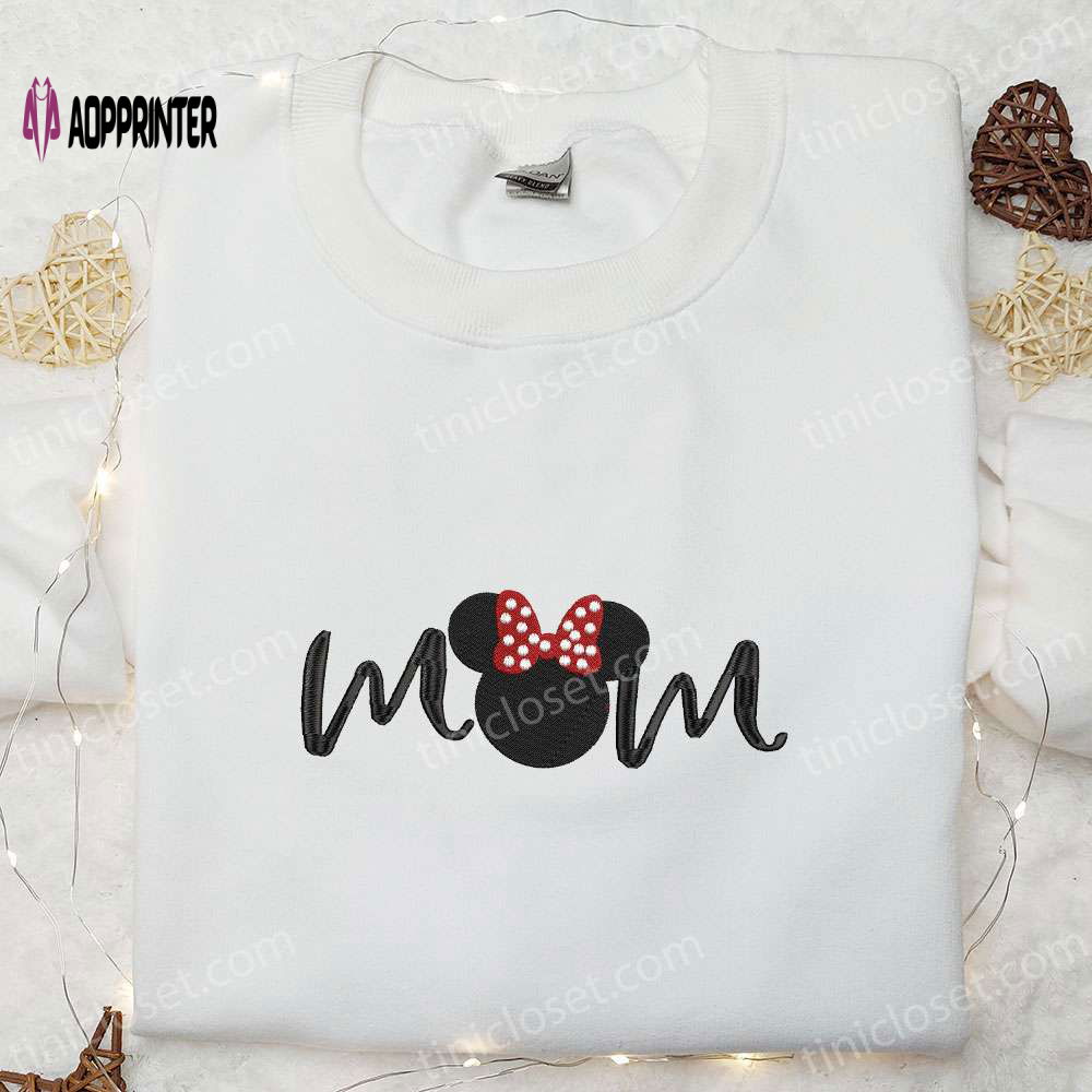 Disney Mom Minnie Mouse Embroidered Shirt & Hoodie: Perfect Mother’s Day Gift Idea Disney Mom Minnie Mouse Embroidered Shirt & Hoodie: Perfect Mother’s Day Gift Idea