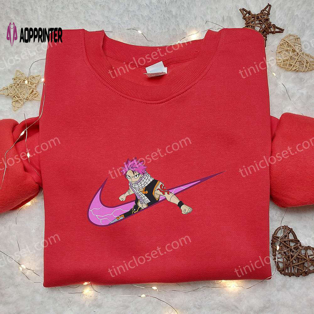 Natsu Dragneel x Nike Embroidered Hoodie & Fairy Tail Shirt – Nike Inspired Trendy Apparel Natsu Dragneel x Nike Embroidered Hoodie & Fairy Tail Shirt – Nike Inspired Trendy Apparel