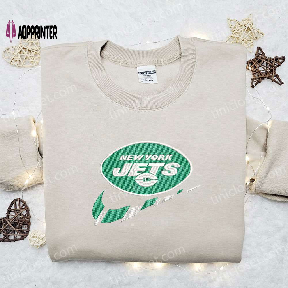 New York Jets Nike Swoosh Shirt & Embroidered Hoodie – Perfect NFL Sports Gift New York Jets Nike Swoosh Shirt & Embroidered Hoodie – Perfect NFL Sports Gift