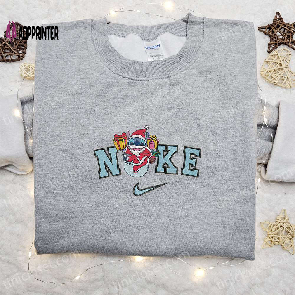 Nike Christmas x Stitch Santa Embroidered Sweatshirt – Disney Characters Shirt Best Gift Ideas Nike Christmas x Stitch Santa Embroidered Sweatshirt – Disney Characters Shirt Best Gift Ideas