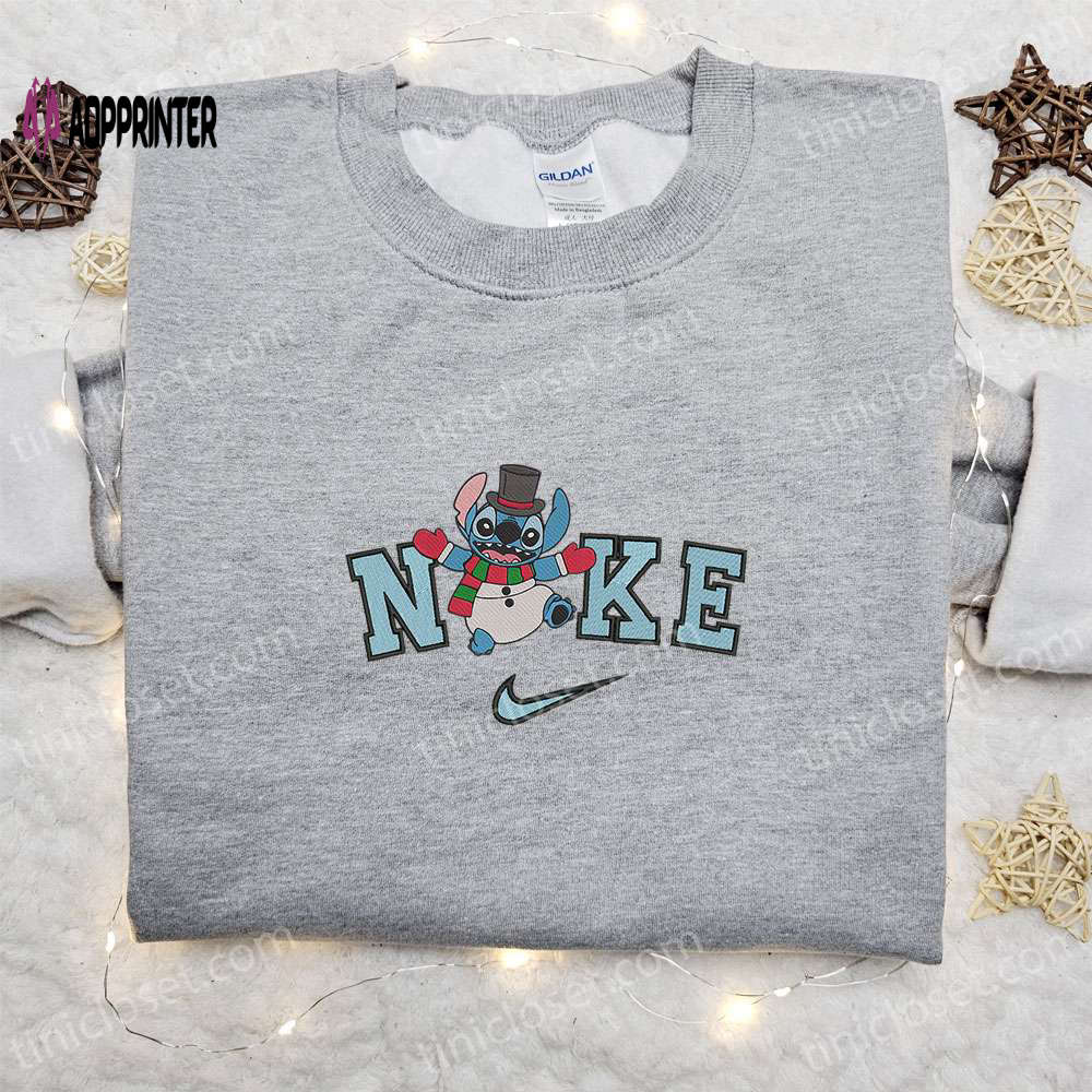 Nike Christmas x Stitch Snowman Embroidered Sweatshirt: Walt Disney Characters Shirt – Best Christmas Gift Ideas Nike Christmas x Stitch Snowman Embroidered Sweatshirt: Walt Disney Characters Shirt – Best Christmas Gift Ideas