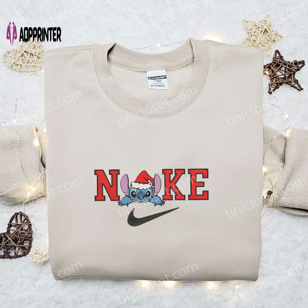 Nike Christmas x Stitch Xmas Hat Embroidered Sweatshirt & Shirt: Best Gift Ideas Nike Christmas x Stitch Xmas Hat Embroidered Sweatshirt & Shirt: Best Gift Ideas