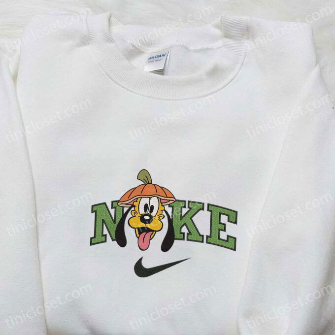 Nike Halloween x Pluto Pumpkin Hat Sweatshirt: Disney Characters Embroidered Shirt Best Halloween Gift Ideas