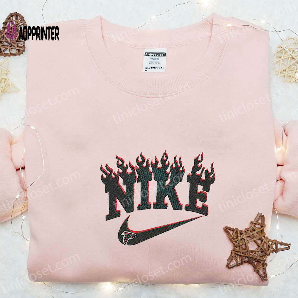 Nike x Atlanta Falcons Flame Embroidered Sweatshirt NFL Sports Nike Inspired Nike x Atlanta Falcons Flame Embroidered Sweatshirt NFL Sports Nike Inspired