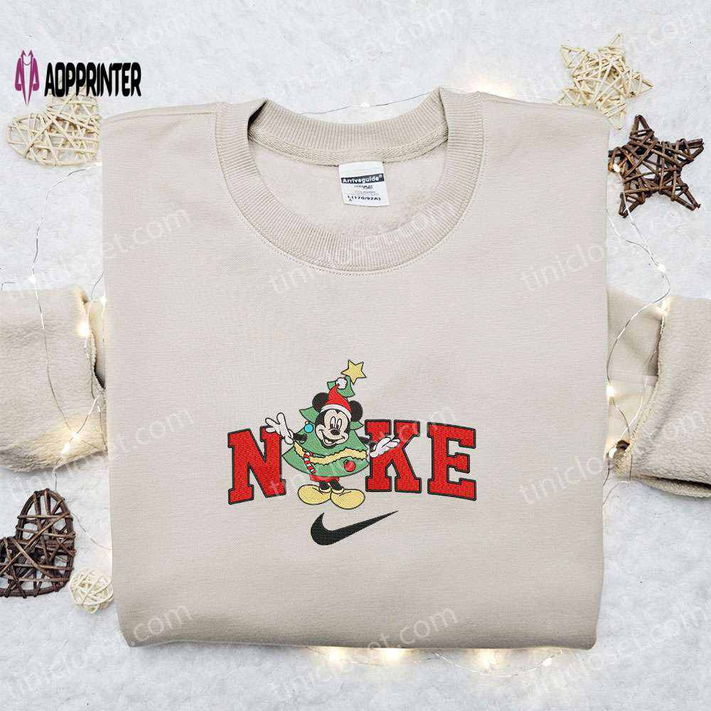 Nike x Christmas Tree Mickey Cartoon Sweatshirt: Disney Characters Movie Merry Christmas Shirt Perfect Gift Idea Nike x Christmas Tree Mickey Cartoon Sweatshirt: Disney Characters Movie Merry Christmas Shirt Perfect Gift Idea
