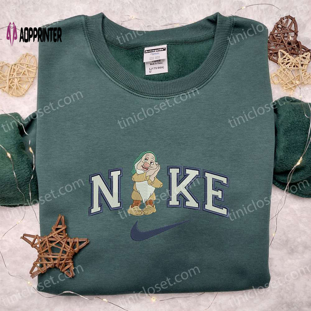 Nike x Sleepy Dwarf Embroidered Shirt – Snow White Disney Characters – Nike Inspired Nike x Sleepy Dwarf Embroidered Shirt – Snow White Disney Characters – Nike Inspired