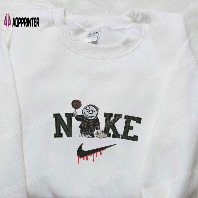Nike x Spooky Shock Embroidered Shirt Nightmare Before Christmas Characters T-shirt Nike Inspired Sweatshirt