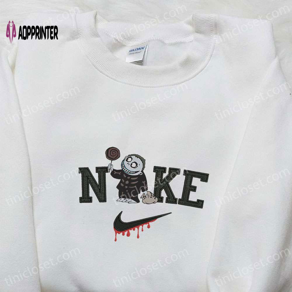 Nike x Spooky Shock Embroidered Shirt Nightmare Before Christmas Characters T-shirt Nike Inspired Sweatshirt Nike x Spooky Shock Embroidered Shirt Nightmare Before Christmas Characters T-shirt Nike Inspired Sweatshirt