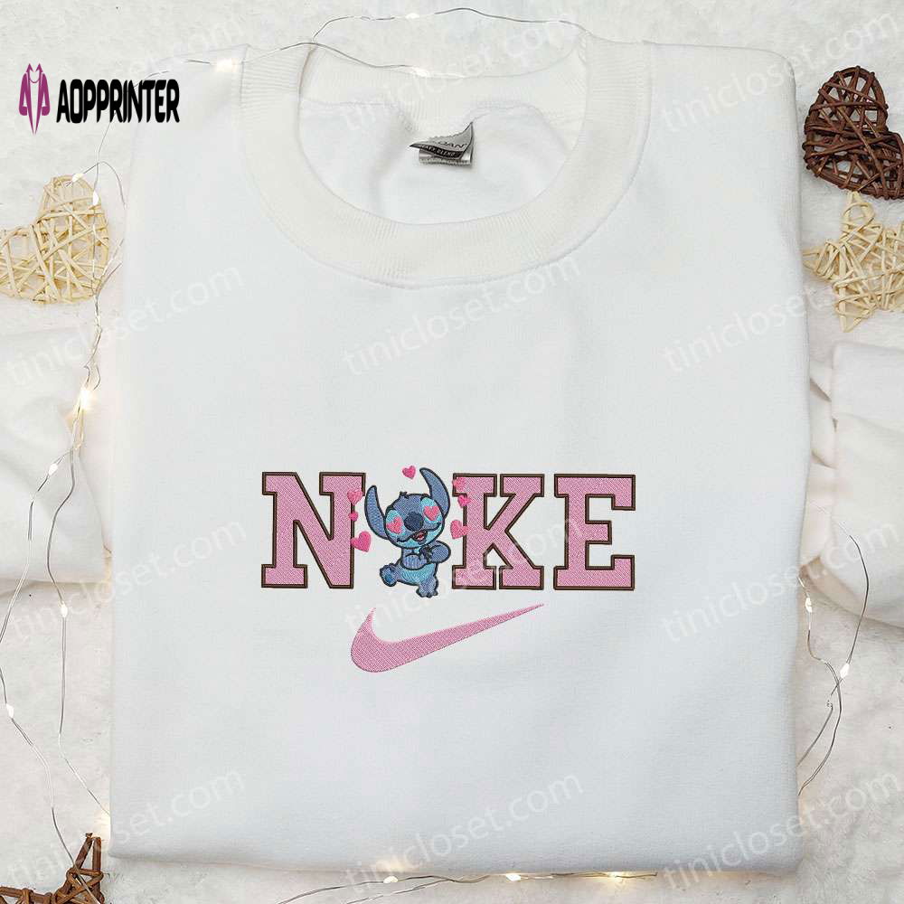 Nike x Stitch Heart Love Embroidered Sweatshirt Lilo and Stitch Hoodie Nike Inspired T-shirt Nike x Stitch Heart Love Embroidered Sweatshirt Lilo and Stitch Hoodie Nike Inspired T-shirt