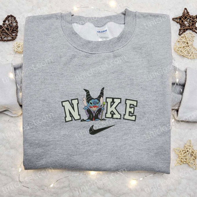 Nike x Stitch Witch Embroidered Sweatshirt & T-shirt: Halloween Disney & Custom Hoodie