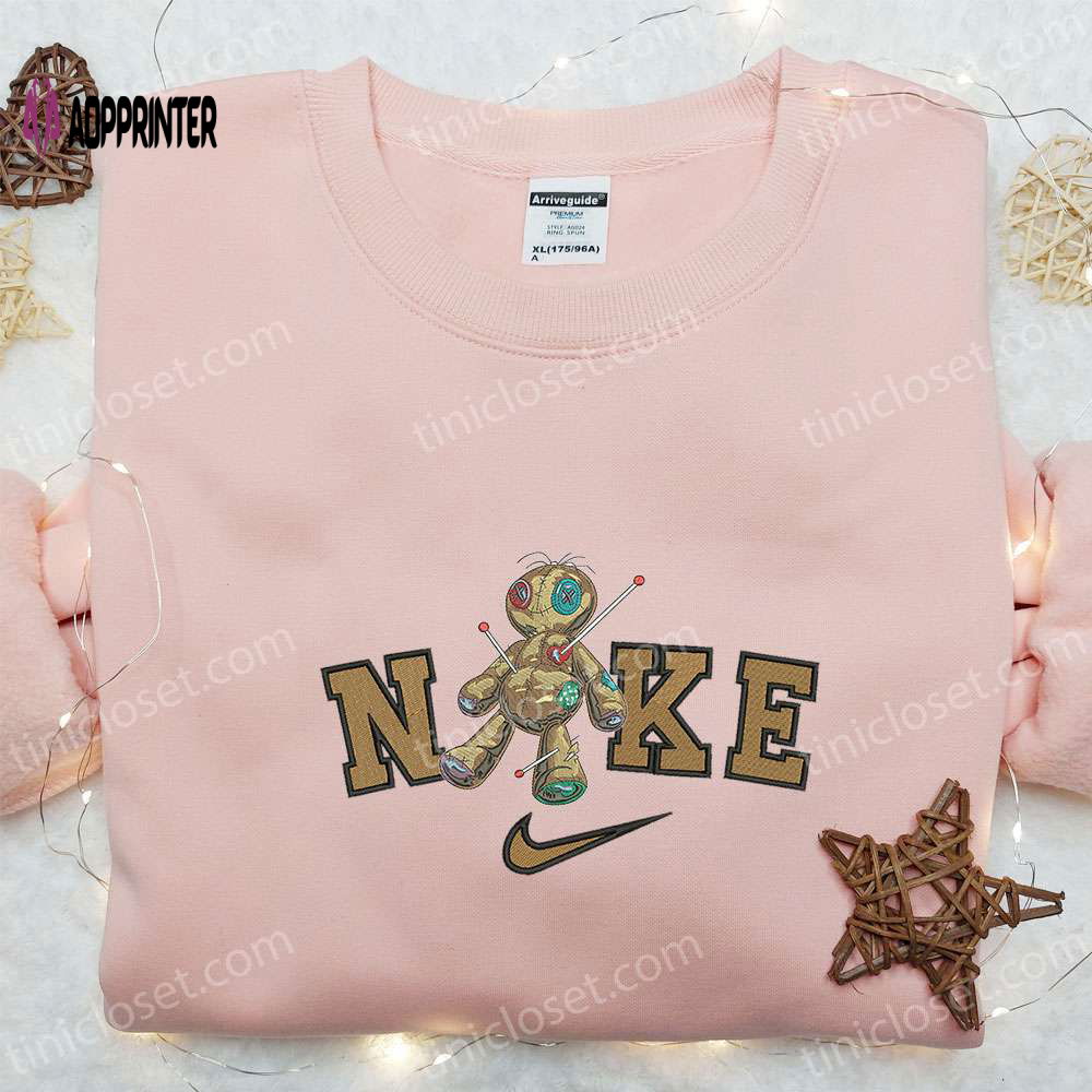 Nike x Voodoo Doll Hoodie: Spooky Halloween Embroidered Sweatshirt Perfect Family Gift Nike x Voodoo Doll Hoodie: Spooky Halloween Embroidered Sweatshirt Perfect Family Gift