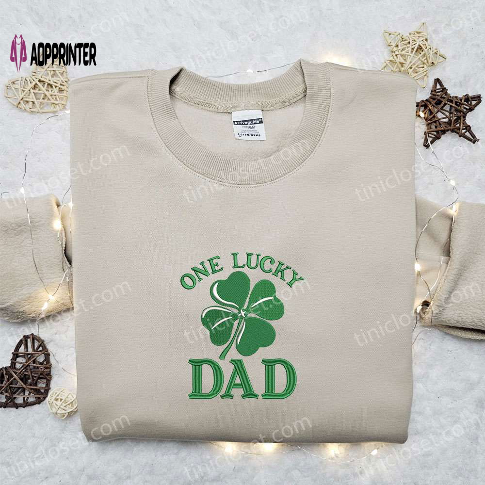 Stylish Clover Embroidered Shirt & Hoodie: Perfect Saint Patrick s Day & Father s Day Gift Stylish Clover Embroidered Shirt & Hoodie: Perfect Saint Patrick s Day & Father s Day Gift
