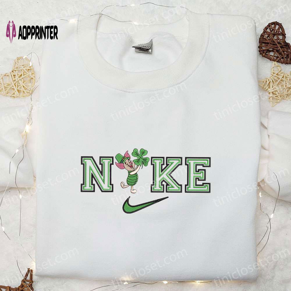 Piglet & Disney Characters Clover Embroidered Shirt & Hoodie – Perfect Saint Patrick s Day Gift Piglet & Disney Characters Clover Embroidered Shirt & Hoodie – Perfect Saint Patrick s Day Gift