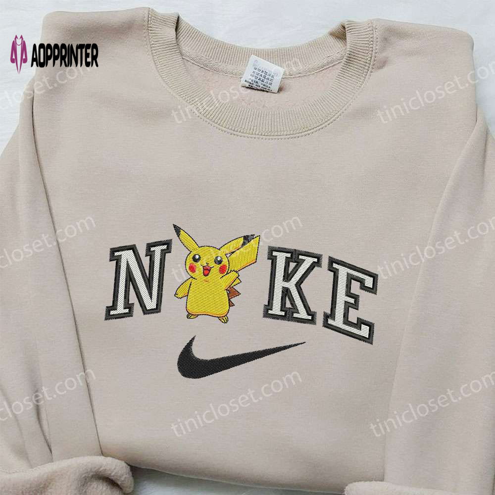 Pikachu x Nike Embroidered Sweatshirt – Pokemon & Nike Inspired Shirt Pikachu x Nike Embroidered Sweatshirt – Pokemon & Nike Inspired Shirt