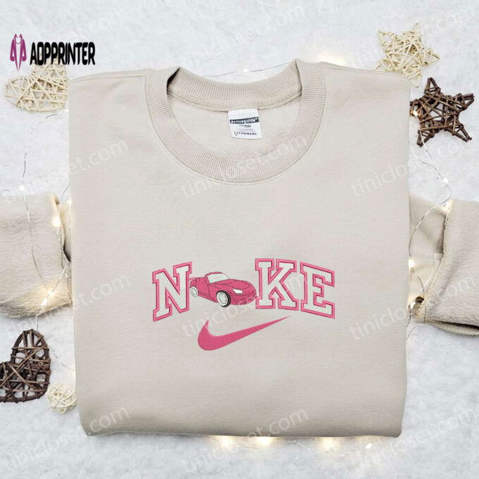 Stylish Pink Car x Nike Shirt & Transportations Hoodie: Unique Nike Inspired Gift Idea
