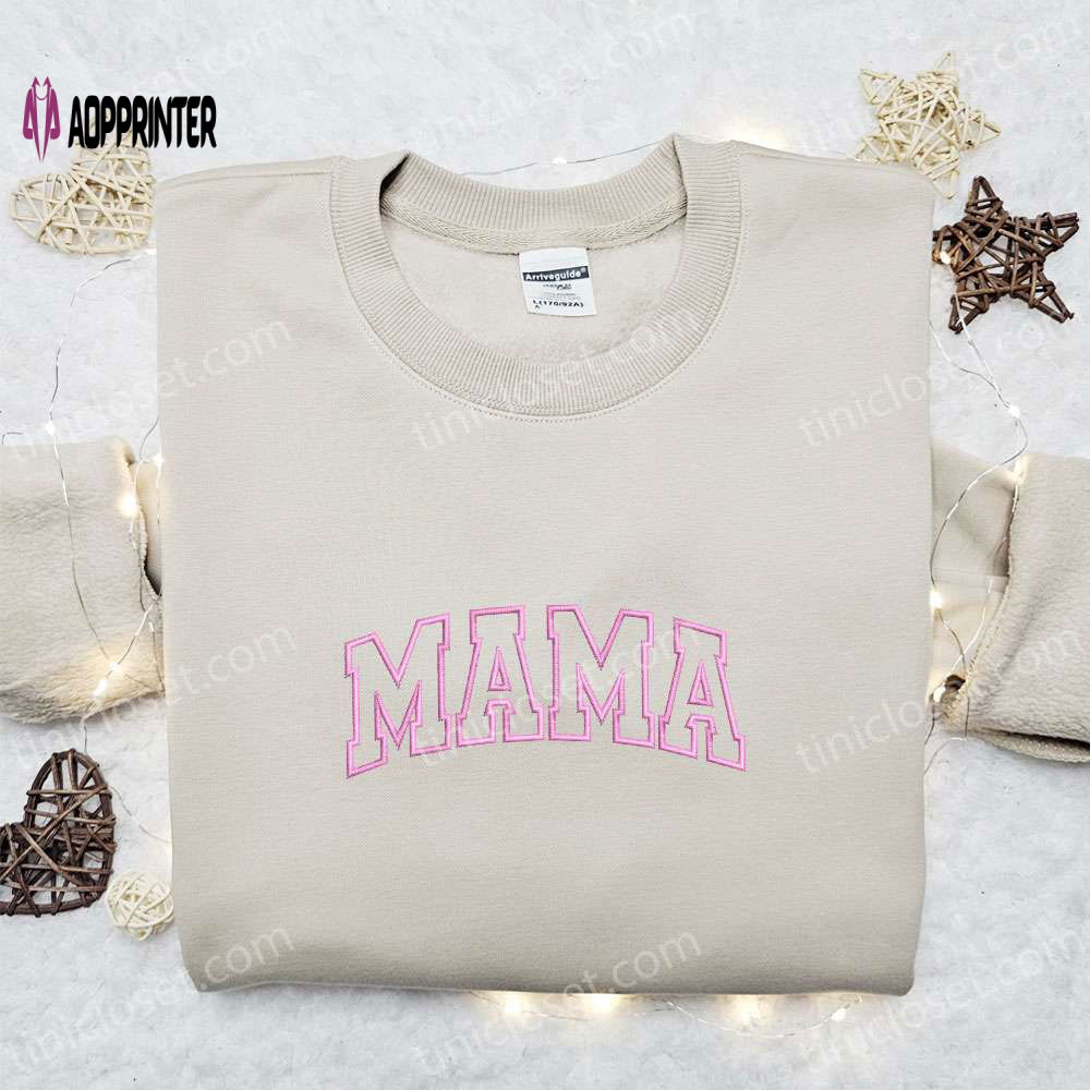 Pink Line Mama Embroidered Shirt & Hoodie: Perfect Mother’s Day Gift for Mom Pink Line Mama Embroidered Shirt & Hoodie: Perfect Mother’s Day Gift for Mom