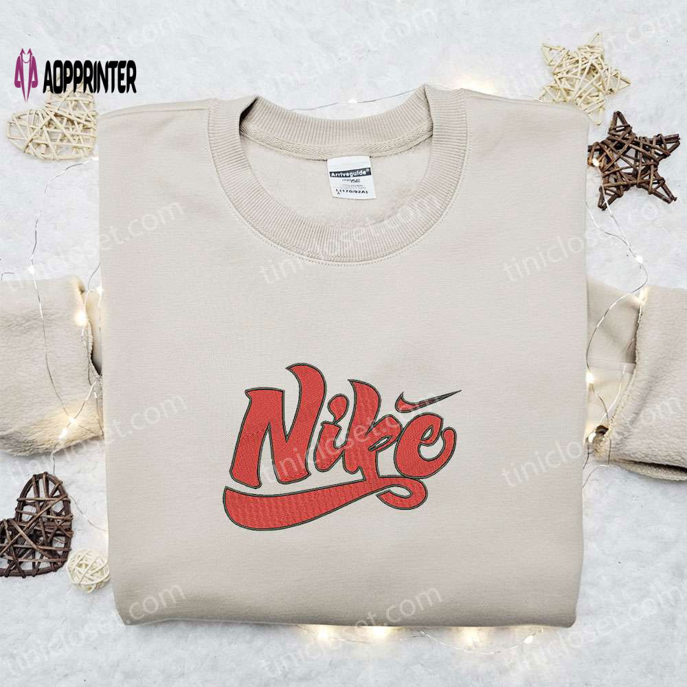 Retro Nike Logo Embroidered Shirt & Hoodie: Best Gift Idea for Nike Inspired Fans Retro Nike Logo Embroidered Shirt & Hoodie: Best Gift Idea for Nike Inspired Fans