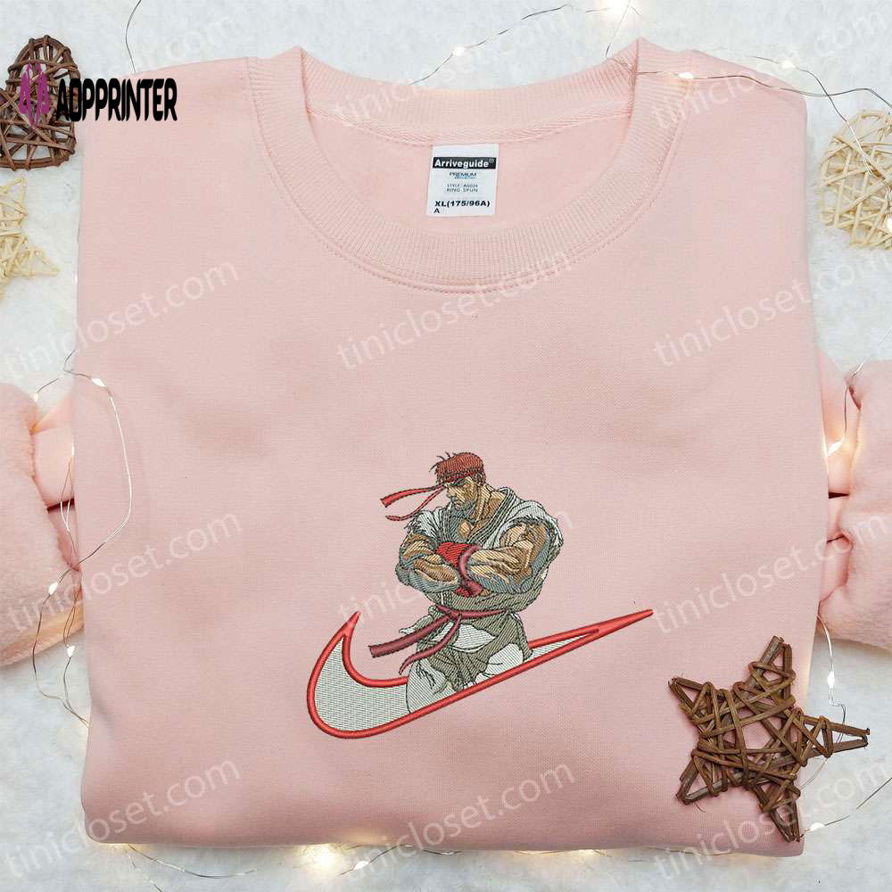 Ryu x Swoosh Hoodie & Street Fighter Embroidered Shirt – Best Family Gift Ideas Ryu x Swoosh Hoodie & Street Fighter Embroidered Shirt – Best Family Gift Ideas