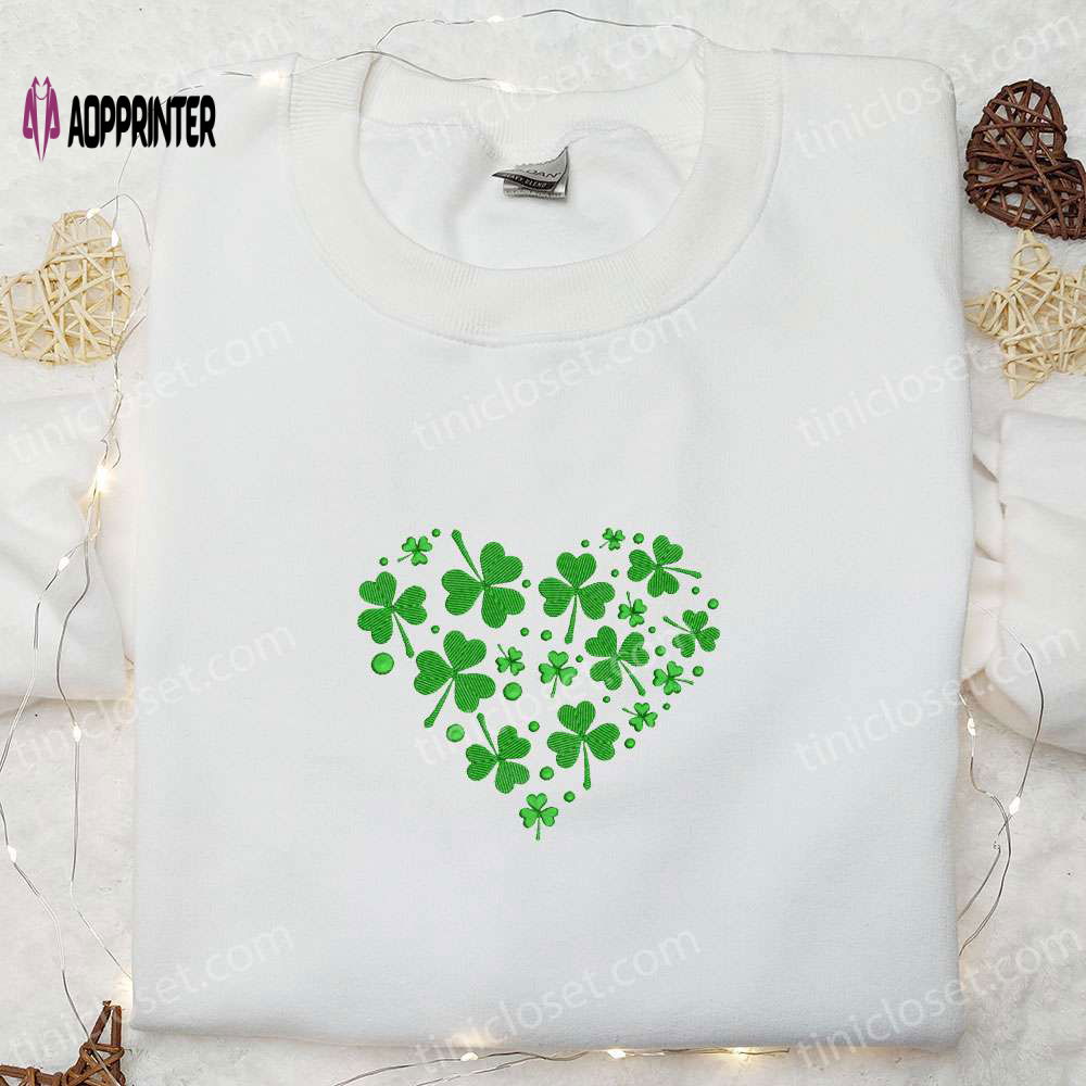 Shamrock Heart Embroidered Shirt & Hoodie: Best Saint Patrick’s Day Holiday Gift Ideas Shamrock Heart Embroidered Shirt & Hoodie: Best Saint Patrick’s Day Holiday Gift Ideas