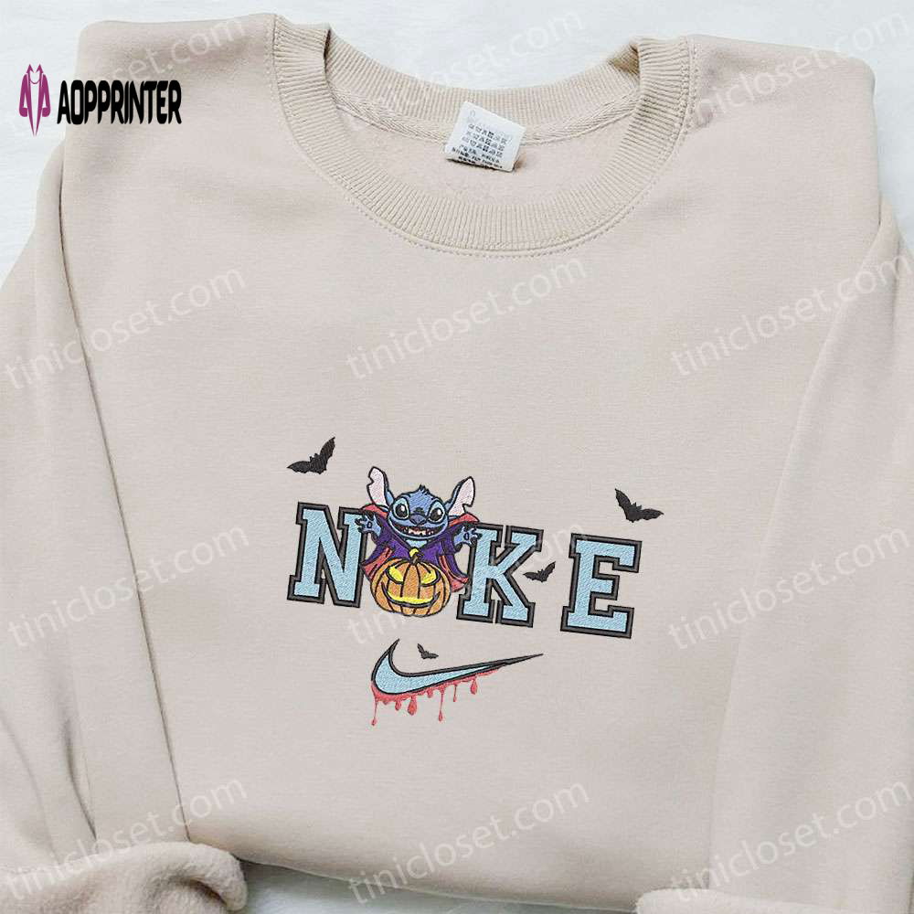 Stitch Dracula Pumpkin x Nike Embroidered Sweatshirt – Lilo and Stitch Disney Shirt: The Best Halloween Gift Stitch Dracula Pumpkin x Nike Embroidered Sweatshirt – Lilo and Stitch Disney Shirt: The Best Halloween Gift
