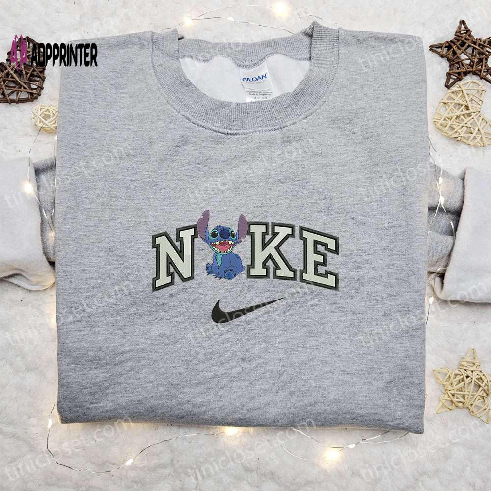 Stitch Shout x Nike Cartoon Embroidered Sweatshirt – Disney Characters Shirt Perfect Family Gift Stitch Shout x Nike Cartoon Embroidered Sweatshirt – Disney Characters Shirt Perfect Family Gift