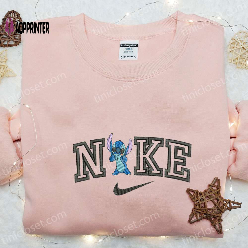 Stitch x Nike Cartoon Embroidered Sweatshirt – Nike Inspired Hoodie Perfect Family Gift Stitch x Nike Cartoon Embroidered Sweatshirt – Nike Inspired Hoodie Perfect Family Gift