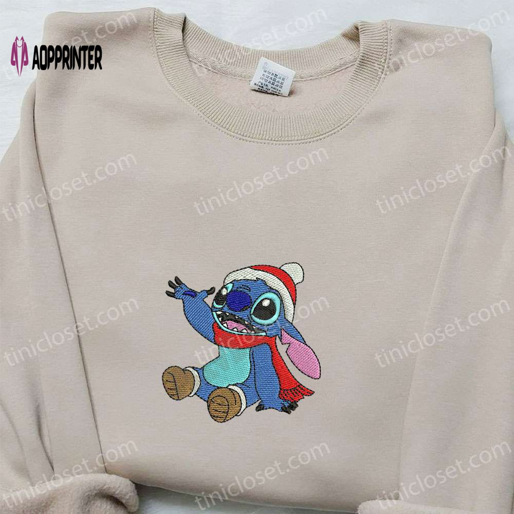 Stitch Xmas Embroidered Shirt & Disney Characters Hoodie: Best Christmas Gifts for Family Stitch Xmas Embroidered Shirt & Disney Characters Hoodie: Best Christmas Gifts for Family