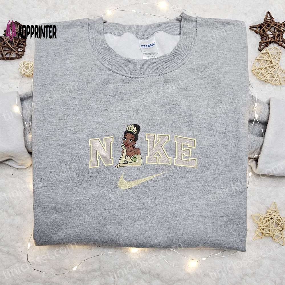 Disney Princess Embroidered Tiana x Nike Shirt & Hoodie: Best Family Gifts Disney Princess Embroidered Tiana x Nike Shirt & Hoodie: Best Family Gifts