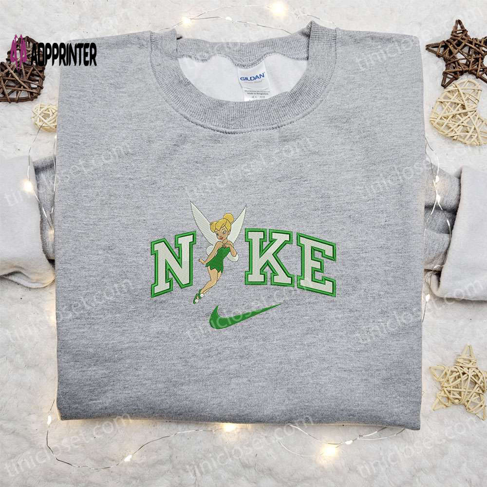 Tinkerbell x Nike Cartoon Embroidered Sweatshirt: Authentic Disney Characters Shirt Perfect Family Gift Tinkerbell x Nike Cartoon Embroidered Sweatshirt: Authentic Disney Characters Shirt Perfect Family Gift