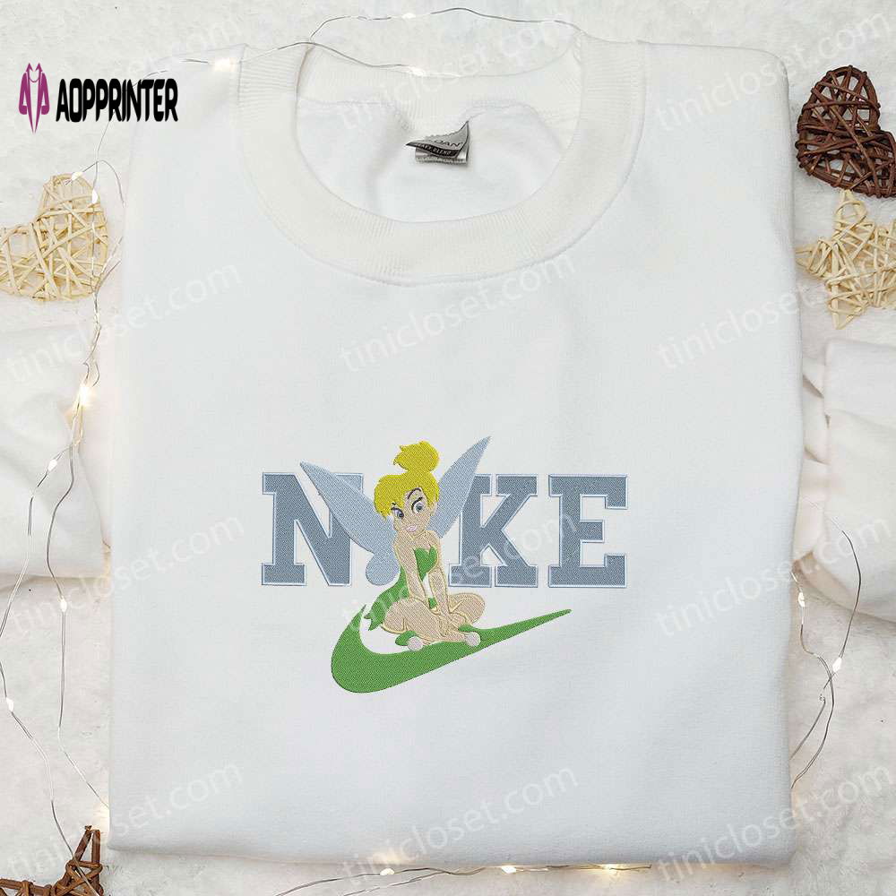 Tinkerbell x Nike Embroidered Shirt & Peter Pan Cartoon Hoodie: Perfect Gift Ideas for Girls Tinkerbell x Nike Embroidered Shirt & Peter Pan Cartoon Hoodie: Perfect Gift Ideas for Girls