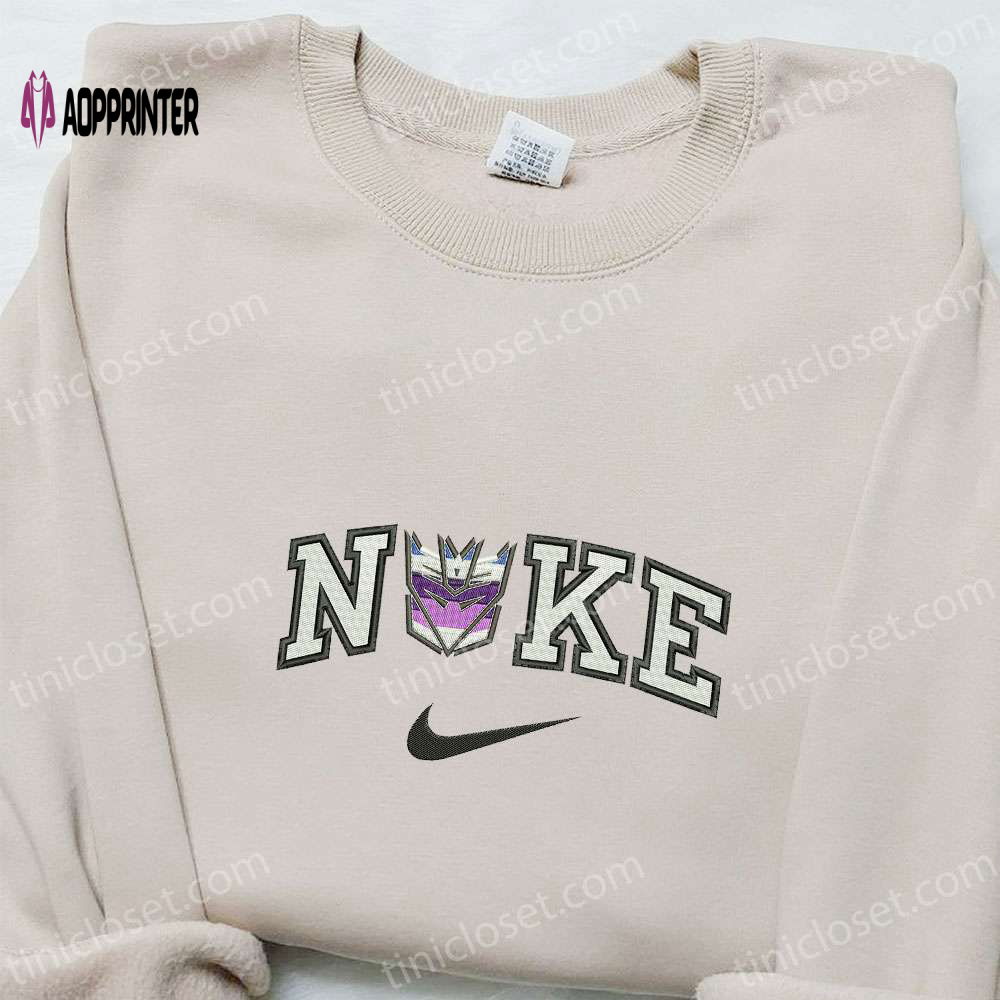 Transformer Logo x Nike Embroidered Shirt Movie Hoodie & Sweatshirt: Unique Nike Inspired Apparel Transformer Logo x Nike Embroidered Shirt Movie Hoodie & Sweatshirt: Unique Nike Inspired Apparel
