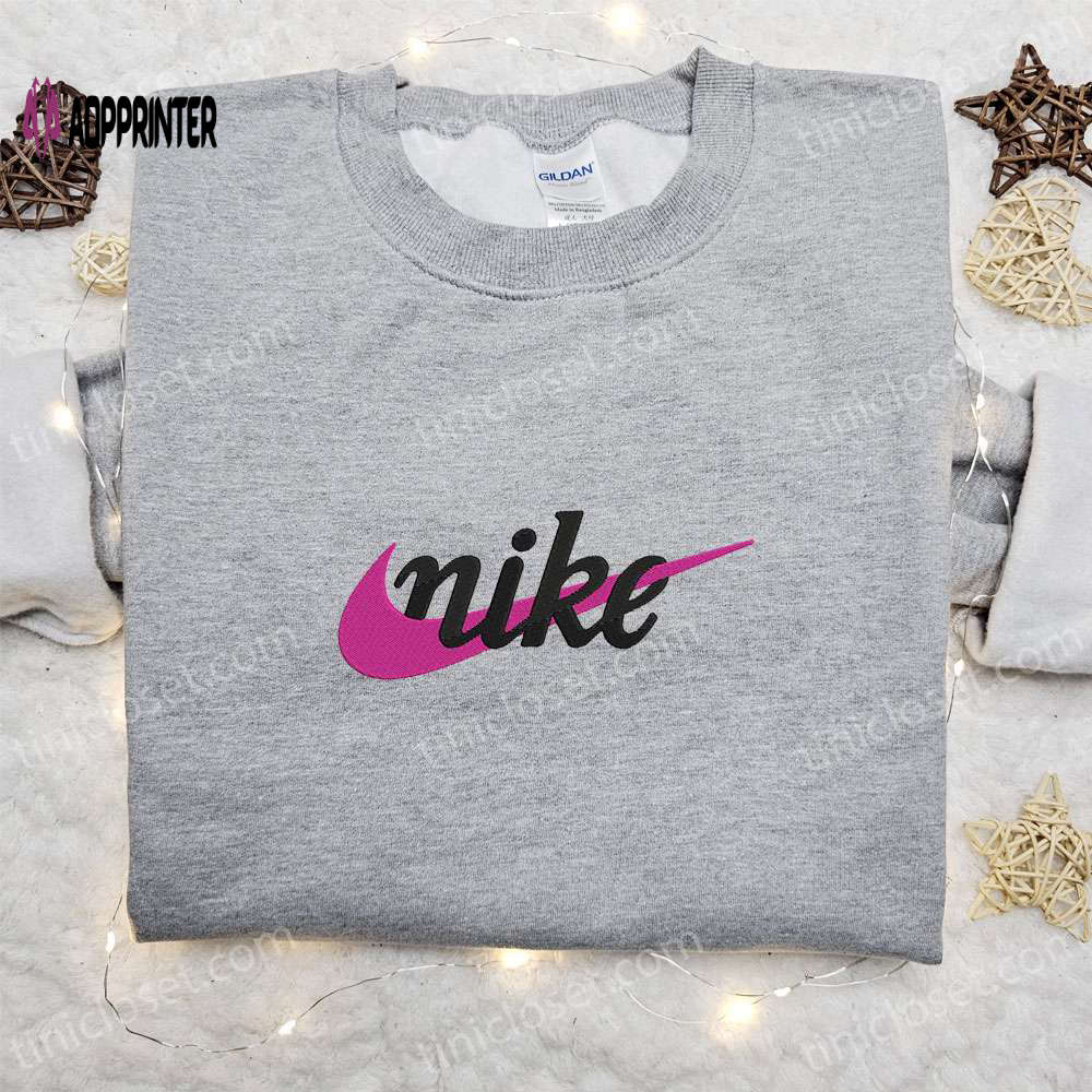 Vintage Swoosh x Nike Embroidered Sweatshirt: Nike Inspired Shirt Perfect Family Gift Vintage Swoosh x Nike Embroidered Sweatshirt: Nike Inspired Shirt Perfect Family Gift