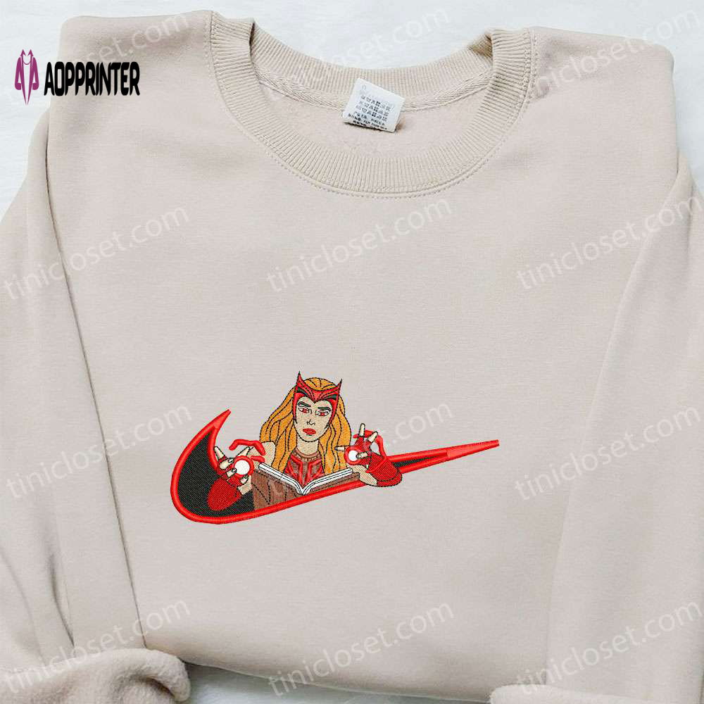 Wanda Marvel Movie Embroidered Shirt: Show Your Love for the MCU with this Stylish Tee! Wanda Marvel Movie Embroidered Shirt: Show Your Love for the MCU with this Stylish Tee!