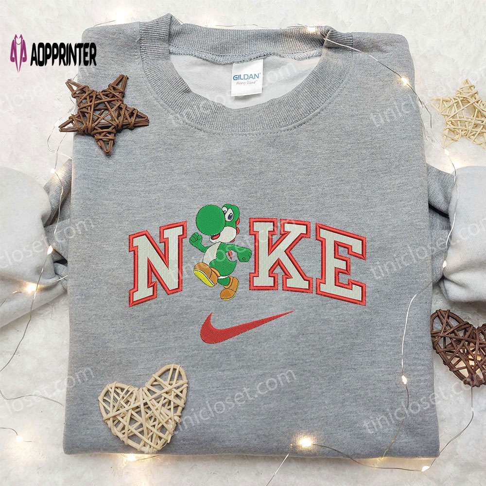 Yoshi x Nike & Mario Embroidered Shirts Custom Nike Embroidery Yoshi x Nike & Mario Embroidered Shirts Custom Nike Embroidery