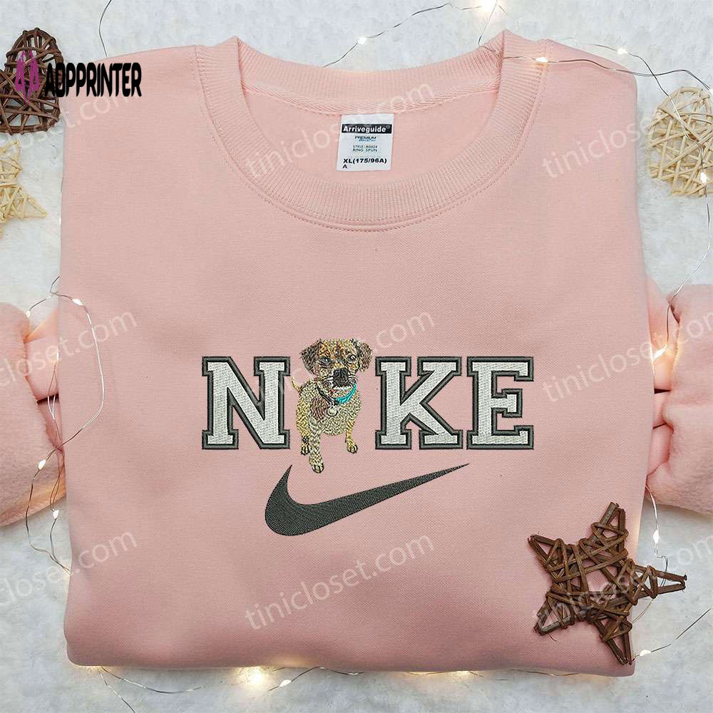 Airedale Terrier x Nike Embroidered Shirt: Custom Animal Design for Fashionable Nike Lovers Airedale Terrier x Nike Embroidered Shirt: Custom Animal Design for Fashionable Nike Lovers