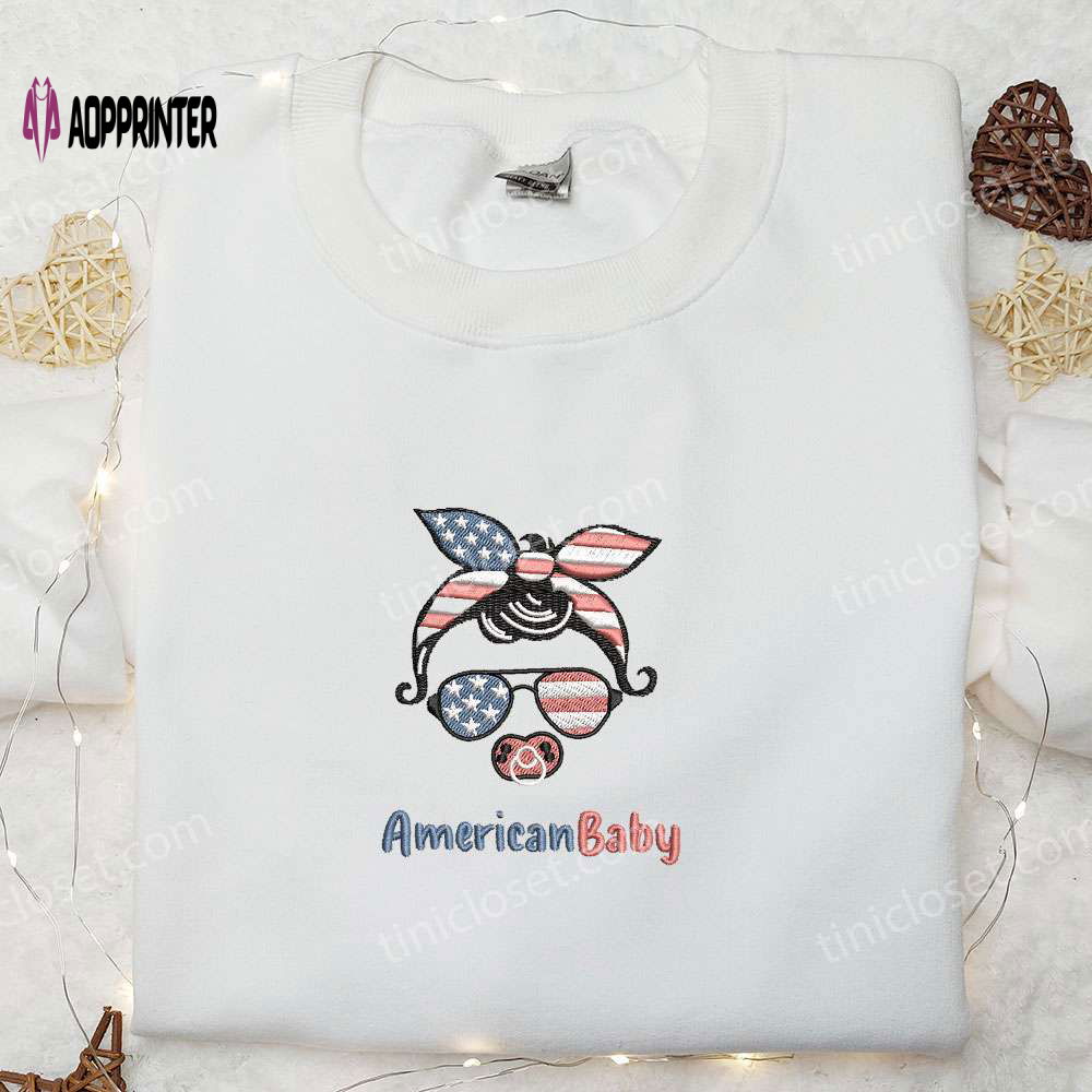 American Baby Embroidered Shirt: Best Patriotic Shirts & National Day Gifts American Baby Embroidered Shirt: Best Patriotic Shirts & National Day Gifts