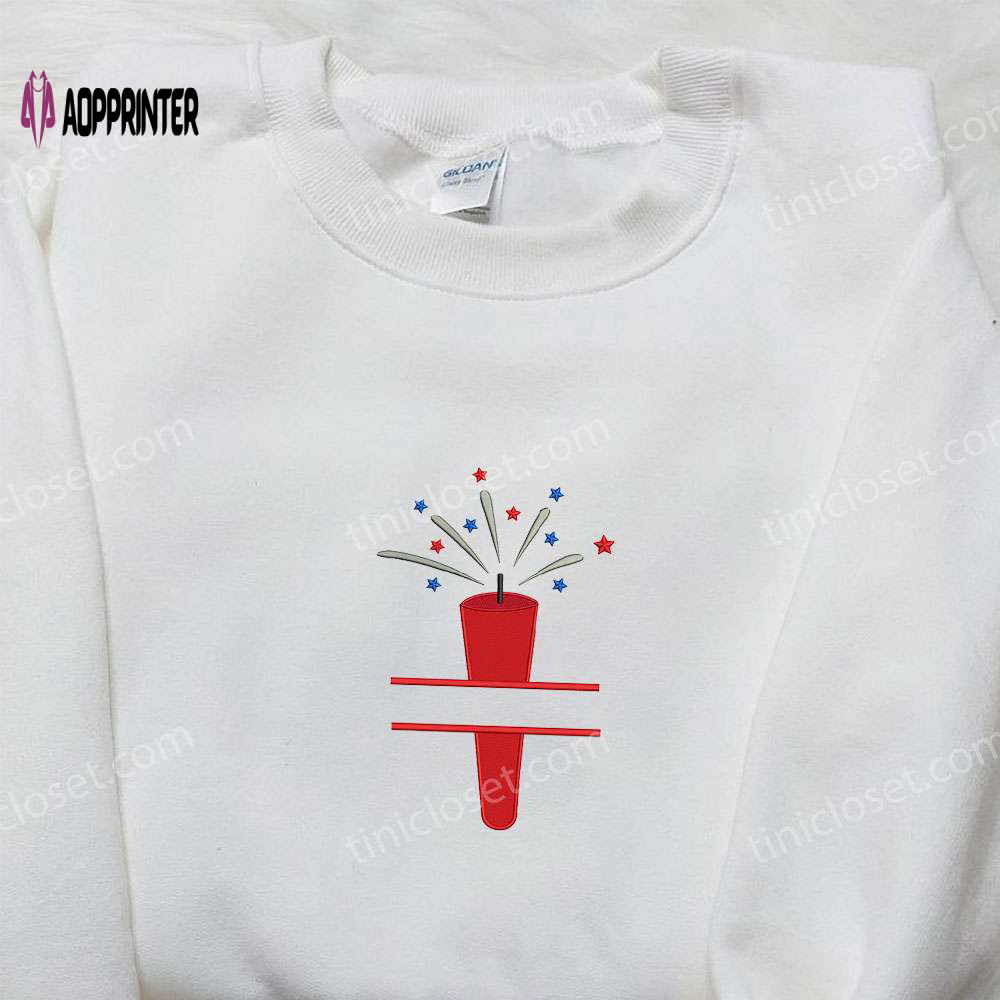 Get Festive with American Red Firecracker Embroidered Shirt – Top National Day Gift & Best Patriotic Shirt! Get Festive with American Red Firecracker Embroidered Shirt – Top National Day Gift & Best Patriotic Shirt!