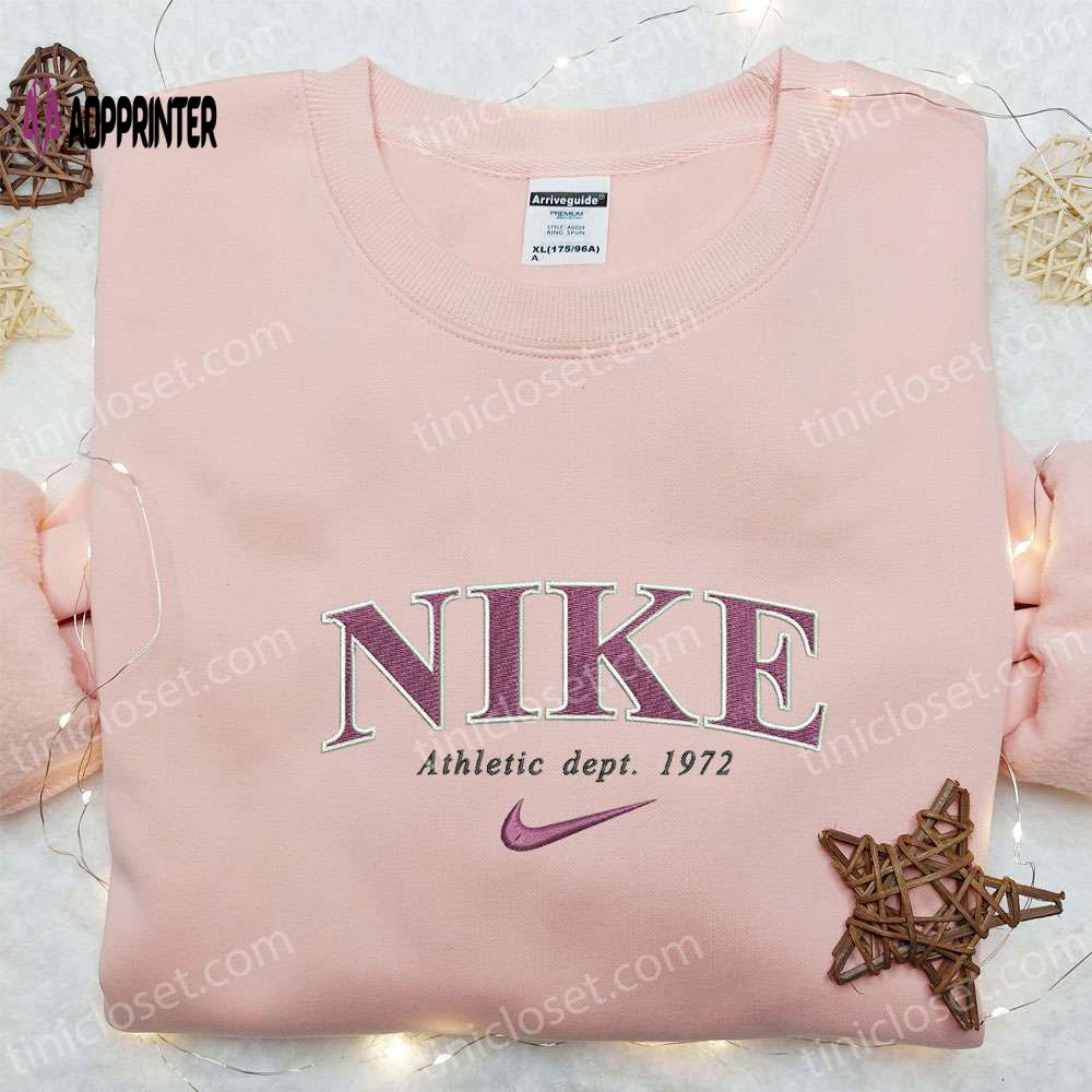 Vintage Athletic Dept 1972 x Nike Anime Embroidered Shirt: Best Family Gift Vintage Athletic Dept 1972 x Nike Anime Embroidered Shirt: Best Family Gift