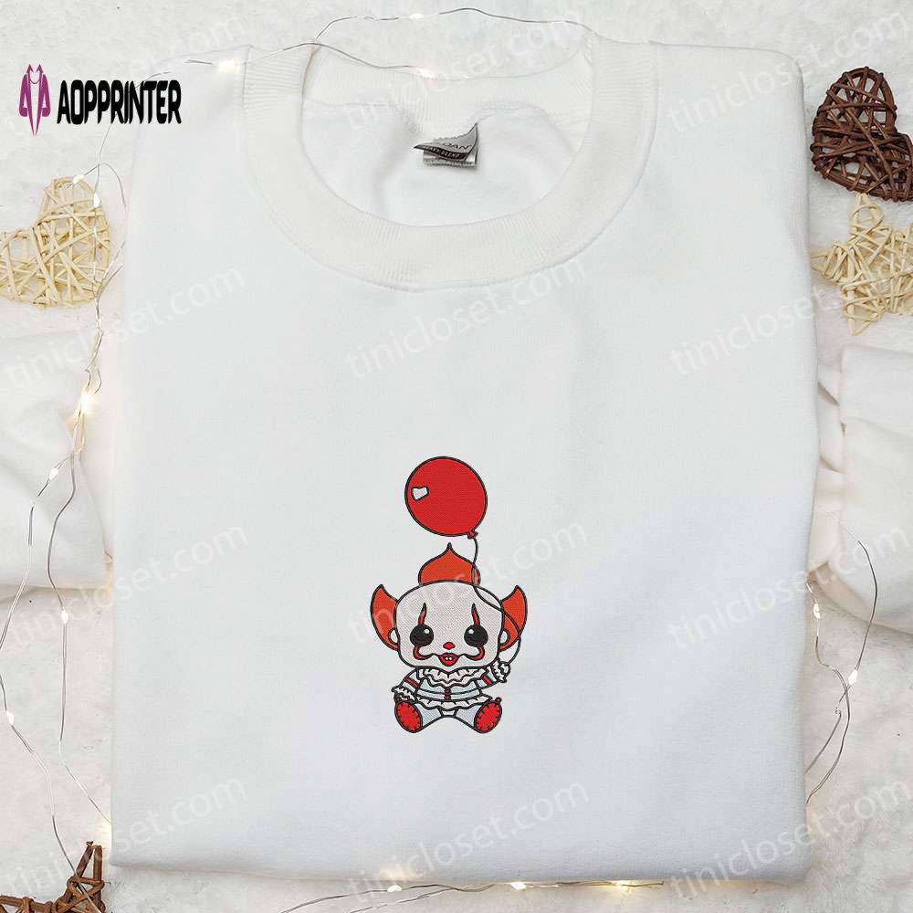 Spooky Baby Clown IT Balloon Embroidered Sweatshirt & Hoodie – Best Halloween Gift Ideas Spooky Baby Clown IT Balloon Embroidered Sweatshirt & Hoodie – Best Halloween Gift Ideas